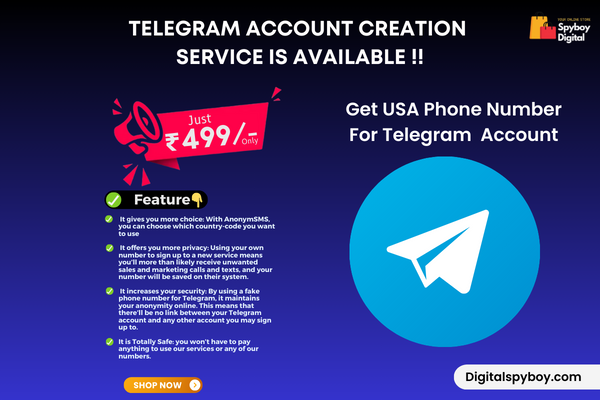 TELEGRAM ACCOUNT CREATION SERVICE IS AVAILABLE - digitalspyboy.com