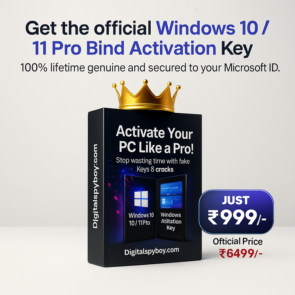 Get the official Windows 10 / 11 Pro Bind Activation Key thatβs 100% lifetime genuine and secured to your Microsoft ID.