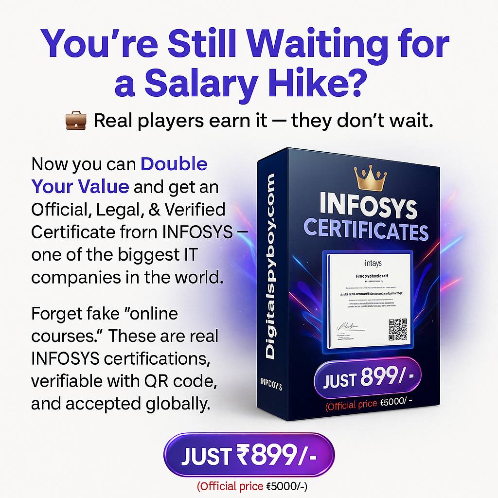 INFOSYS CERTIFICATES